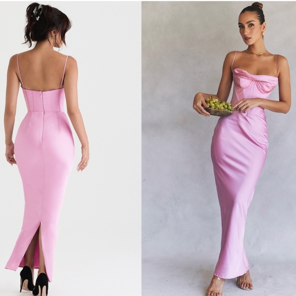 House of CB Dresses & Skirts - HOUSE OF CB 'Charmaine' Pink Corset Maxi Dress NWOT size XS